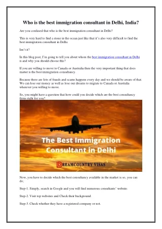 Who is the best immigration consultant in Delhi