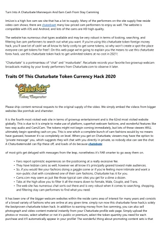 How Successful People Make the Most of Their chaturbatte