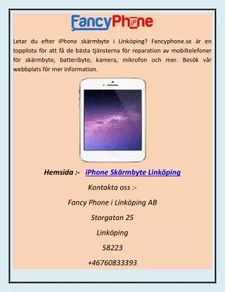 letar du efter iphone sk rmbyte i link ping