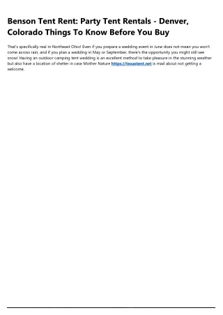benson tent rent party tent rentals denver