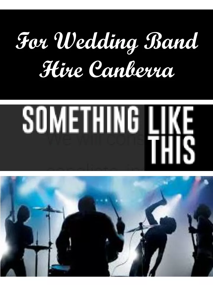 for wedding band hire canberra