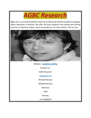 Academic editing | Agbc.net