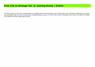 Free Life Is Strange Vol. 5: Coming Home | Online
