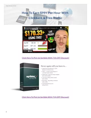 How To Earn $99  Per Hour With Clickbank _ Free Traffic