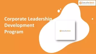 Corporate Leadership Development Program - Executive Bench