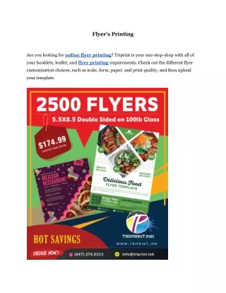 flyer s printing