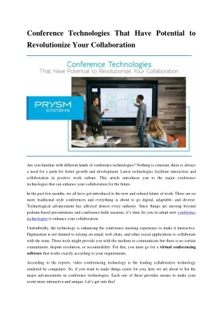 Conference Technologies That Have Potential to Revolutionize Your Collaboration-converted