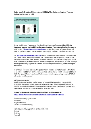 global mobile broadband modem market 2021