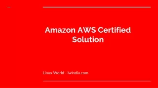 amazon aws certified solution
