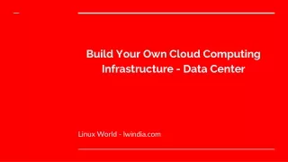 build your own cloud computing infrastructure data center