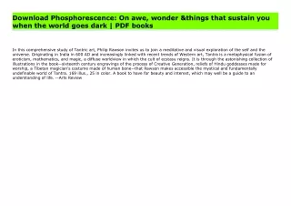 Download Phosphorescence: On awe, wonder & things that sustain you when the world goes dark | PDF books