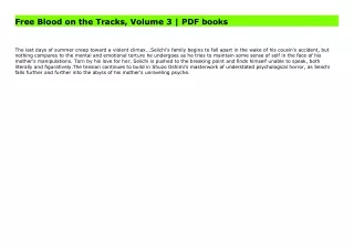 Free Blood on the Tracks, Volume 3 | PDF books