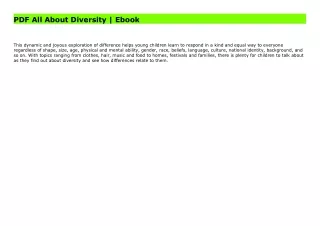 PDF All About Diversity | Ebook