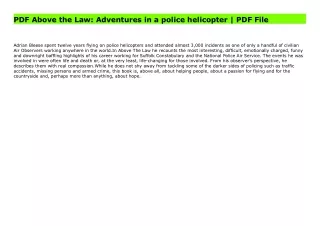 PDF Above the Law: Adventures in a police helicopter | PDF File