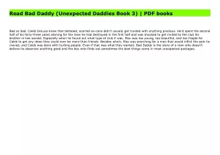Read Bad Daddy (Unexpected Daddies Book 3) | PDF books