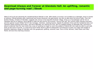Download Always and Forever at Glendale Hall: An uplifting, romantic and page-turning read | Ebook