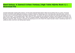 Read Galaxy: A GameLit Urban Fantasy (High Table Hijinks Book 1) | Download file
