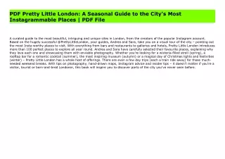 PDF Pretty Little London: A Seasonal Guide to the City's Most Instagrammable Places | PDF File