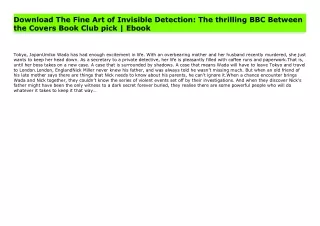 Download The Fine Art of Invisible Detection: The thrilling BBC Between the Covers Book Club pick | Ebook