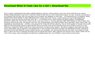 Download What It Feels Like for a Girl | Ebook