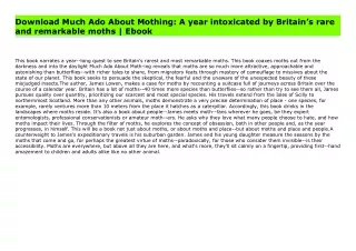 Download Much Ado About Mothing: A year intoxicated by Britain’s rare and remarkable moths | Ebook