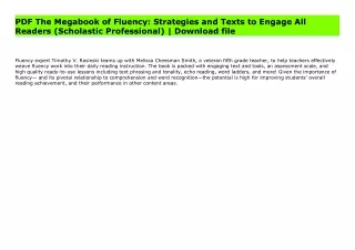 PDF The Megabook of Fluency: Strategies and Texts to Engage All Readers (Scholastic Professional) | Download file