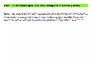 Read The Northern Lights: The definitive guide to auroras | Ebook