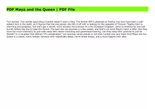 PDF Maya and the Queen | PDF File
