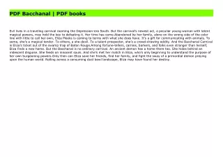 PDF Bacchanal | PDF books