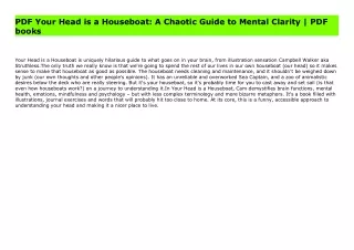 PDF Your Head is a Houseboat: A Chaotic Guide to Mental Clarity | PDF books