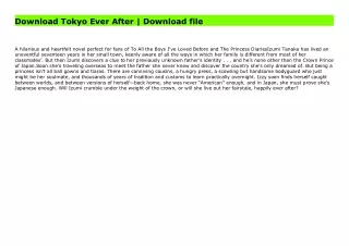 PDF Tokyo Ever After | Online