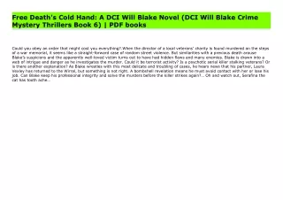 Free Death's Cold Hand: A DCI Will Blake Novel (DCI Will Blake Crime Mystery Thrillers Book 6) | PDF books
