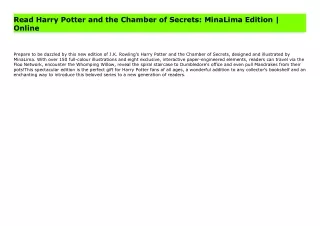Read Harry Potter and the Chamber of Secrets: MinaLima Edition | Online