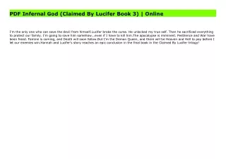 PDF Infernal God (Claimed By Lucifer Book 3) | Online