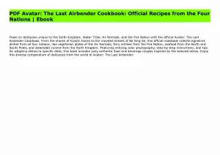 PDF Avatar: The Last Airbender Cookbook: Official Recipes from the Four Nations | Ebook