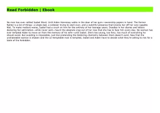 Read Forbidden | Ebook