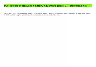 PDF Towers of Heaven: A LitRPG Adventure (Book 3) | Download file