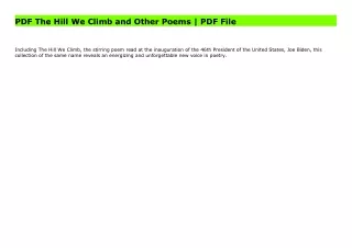 PDF The Hill We Climb and Other Poems | PDF File