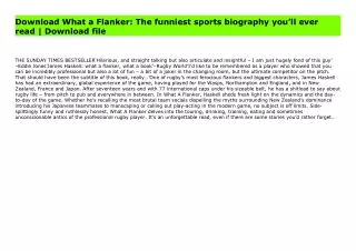 Download What a Flanker: The funniest sports biography you’ll ever read | Download file