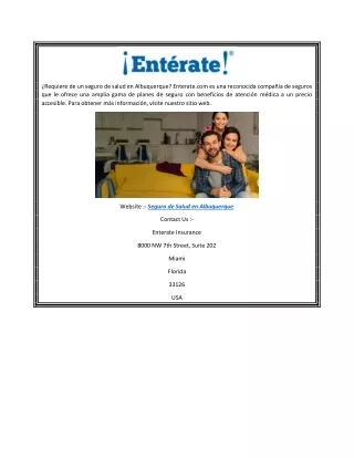 requiere de un seguro de salud en albuquerque