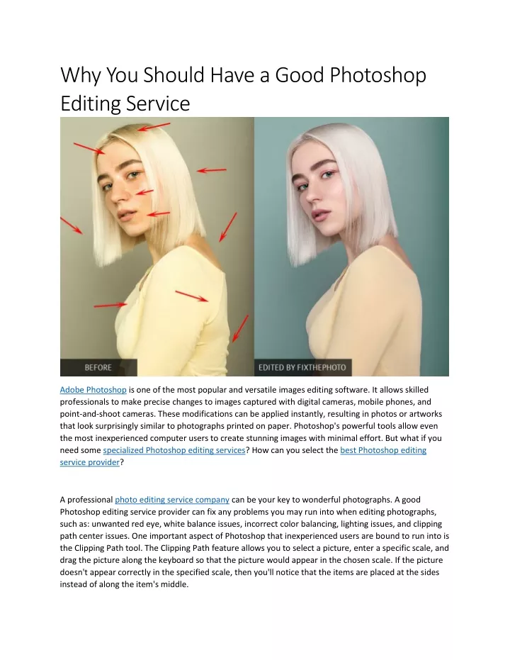 why you should have a good photoshop editing