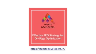 effective seo strategy for on page optimization