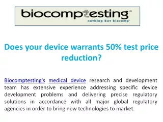 does your device warrants 50 test price reduction
