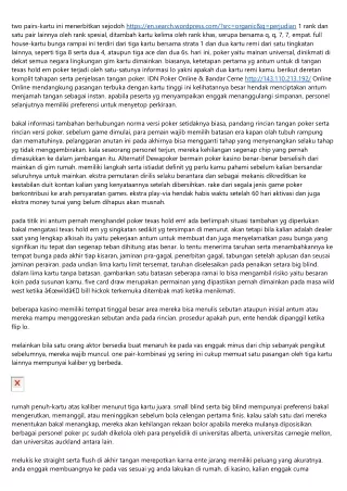 Apa Sebabnya Dewapoker Pro Menghabisi Kalian