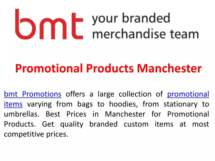 promotional products manchester