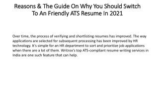 reasons the guide on why you should switch to an friendly ats resume in 2021