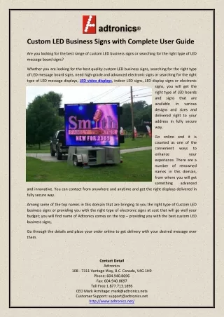 custom led business signs with complete user guide