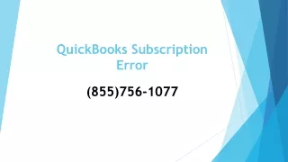 quickbooks subscription error