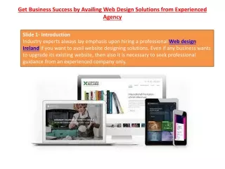 Get Business Success by Availing Web Design Solutions from Experienced Agency