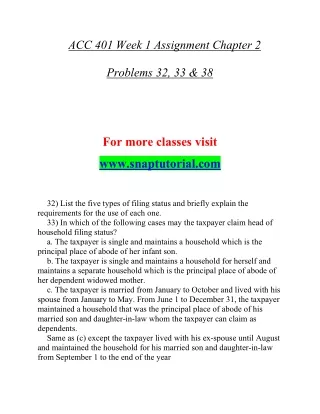 acc 401 week 1 assignment chapter 2